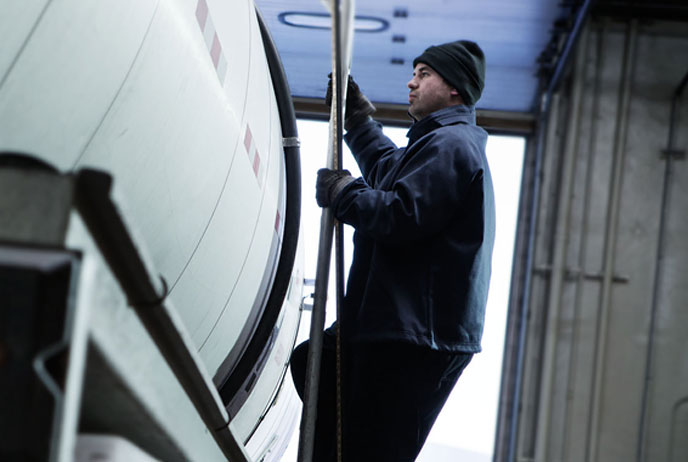 Man in industrial setting 